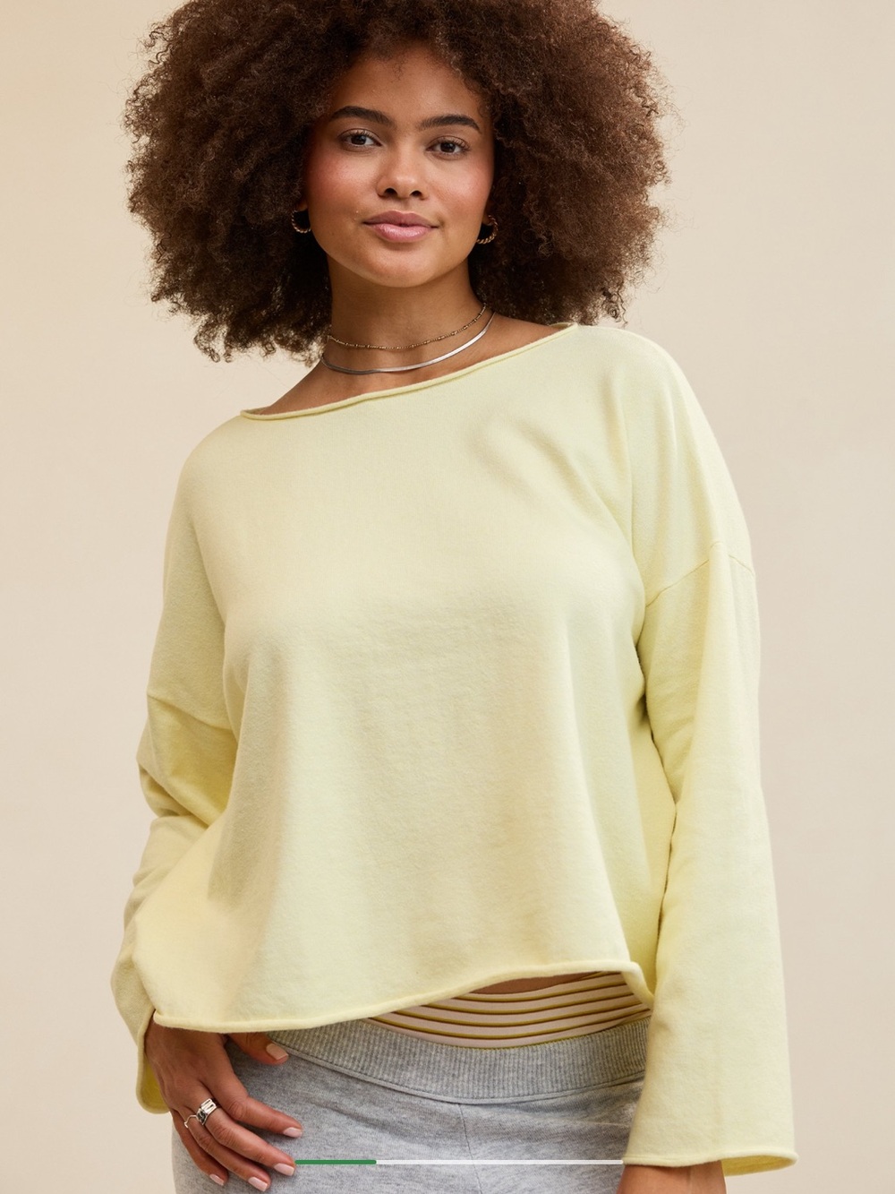 NWT Aerie Sunday Soft Boatneck Sweater  Cozy Yellow Size XXL